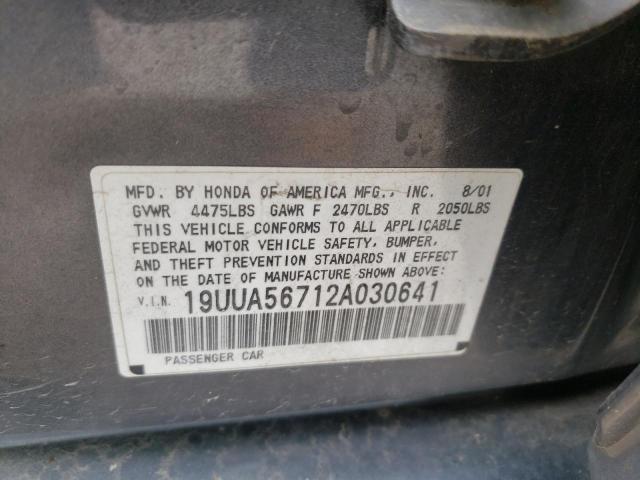 Photo 10 from auction – 2002 ACURA 3.2TL with VIN 19UUA56712A030641