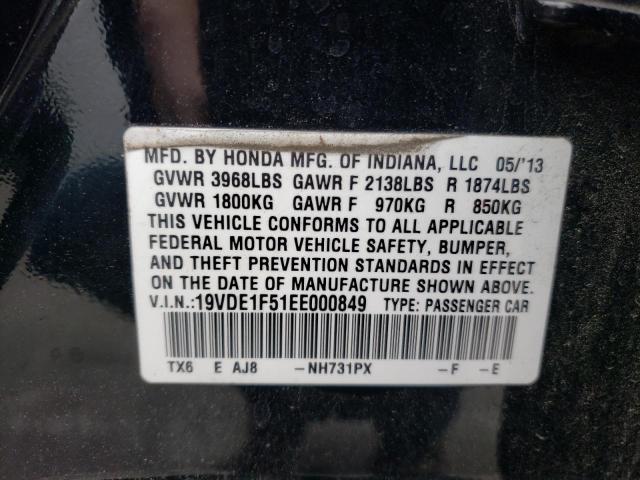 Photo 10 from auction – 2014 ACURA ILX 20 PRE with VIN 19VDE1F51EE000849