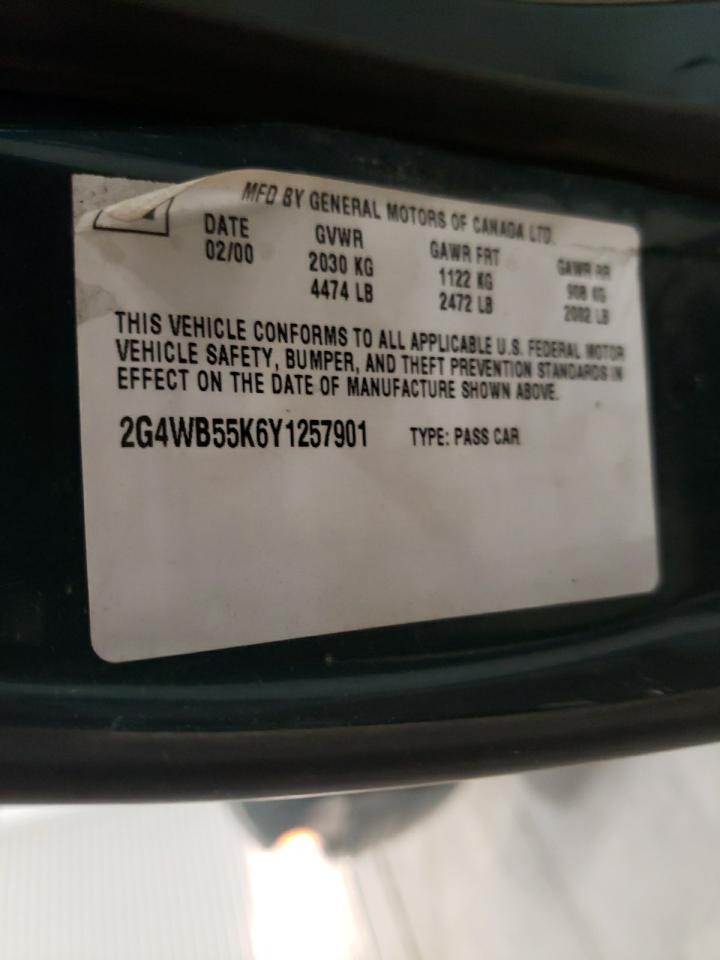 Photo 10 from auction – 2000 BUICK REGAL LS with VIN 2G4WB55K6Y1257901