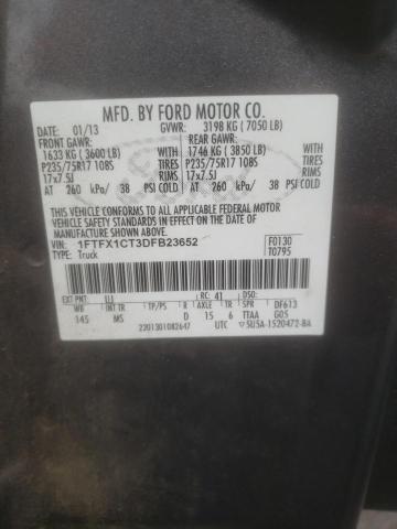 Photo 10 from auction – 2013 FORD F150 SUPER with VIN 1FTFX1CT3DFB23652
