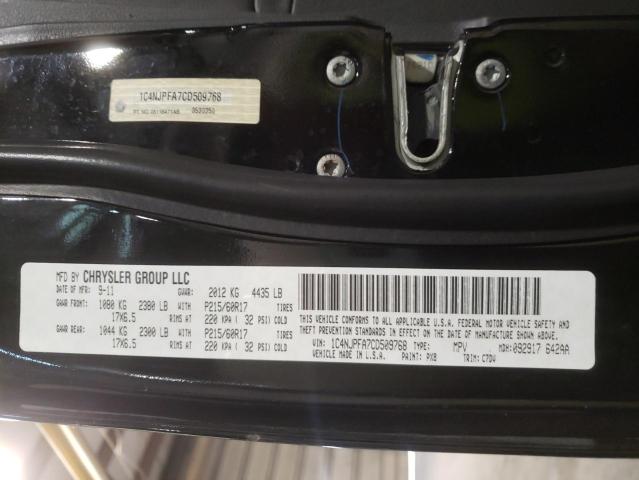 Photo 10 from auction – 2012 JEEP PATRIOT LA with VIN 1C4NJPFA7CD509768