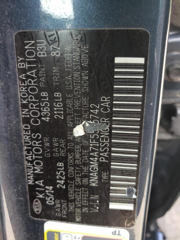 Photo 10 from auction – 2015 KIA OPTIMA LX with VIN KNAGM4A71F5535742