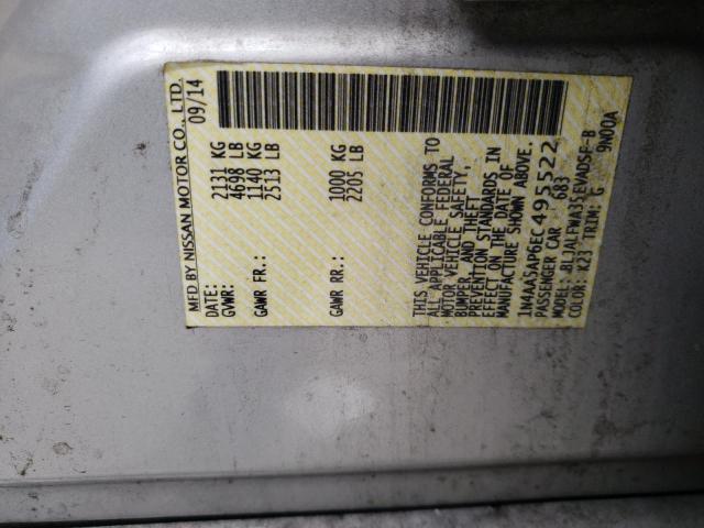 Photo 10 from auction – 2014 NISSAN MAXIMA S with VIN 1N4AA5AP6EC495522