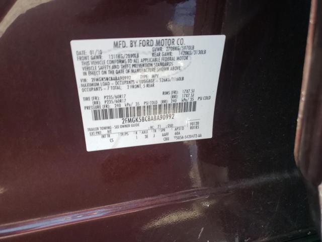Photo 10 from auction – 2010 FORD FLEX SE with VIN 2FMGK5BC8ABA90992