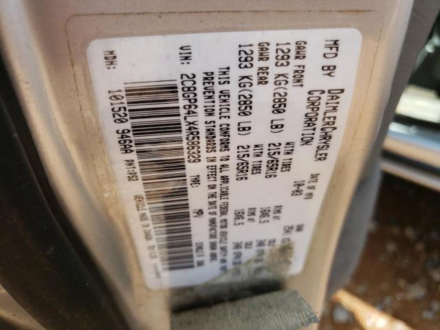 Photo 10 from auction – 2004 CHRYSLER TOWN & COU with VIN 2C8GP64LX4R586329
