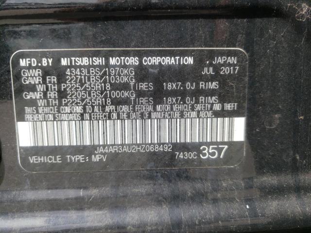 Photo 10 from auction – 2017 MITSUBISHI OUTLANDER with VIN JA4AR3AU2HZ068492