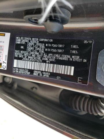 Photo 10 from auction – 2019 TOYOTA 4RUNNER SR with VIN JTEBU5JR1K5716270