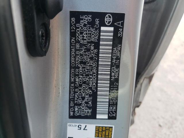 Photo 10 from auction – 2009 TOYOTA PRIUS with VIN JTDKB20U893512778
