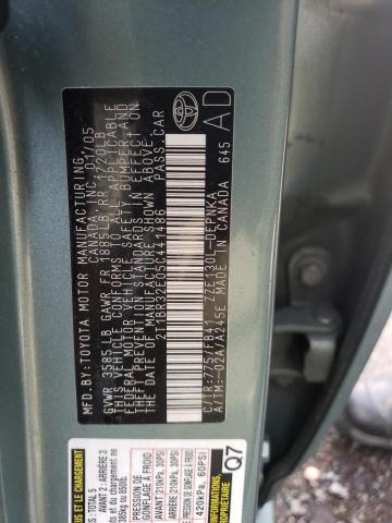 Photo 10 from auction – 2005 TOYOTA COROLLA CE with VIN 2T1BR32E05C441486