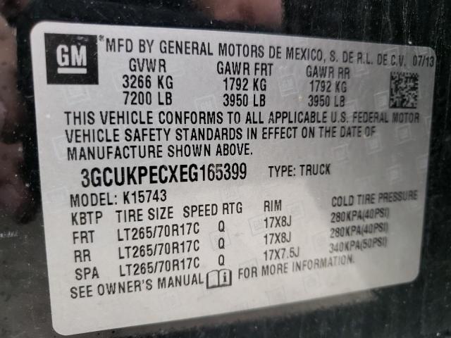 Photo 10 from auction – 2014 CHEVROLET SILVERADO with VIN 3GCUKPECXEG165399