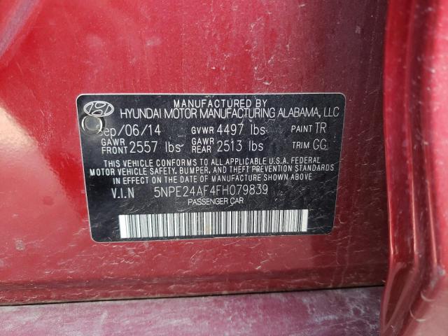 Photo 10 from auction – 2015 HYUNDAI SONATA SE with VIN 5NPE24AF4FH079839