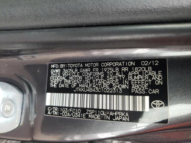 Photo 10 from auction – 2012 TOYOTA SCION XD with VIN JTKKU4B43C1022313