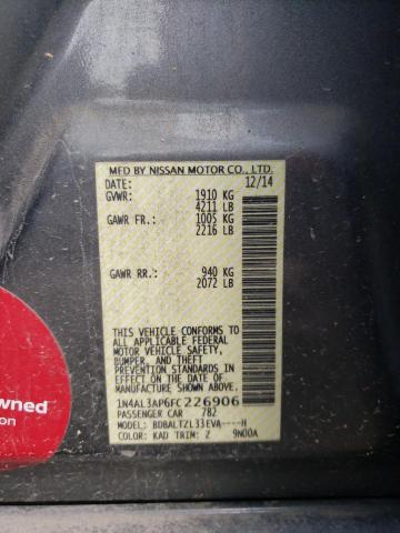 Photo 10 from auction – 2015 NISSAN ALTIMA 2.5 with VIN 1N4AL3AP6FC226906