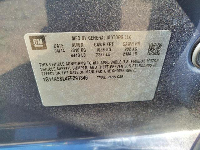 Photo 10 from auction – 2014 CHEVROLET MALIBU LS with VIN 1G11A5SL4EF291346