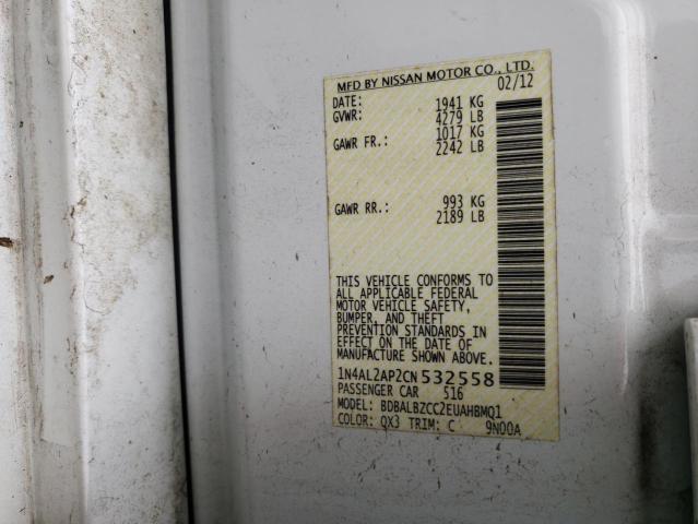 Photo 10 from auction – 2012 NISSAN ALTIMA BAS with VIN 1N4AL2AP2CN532558