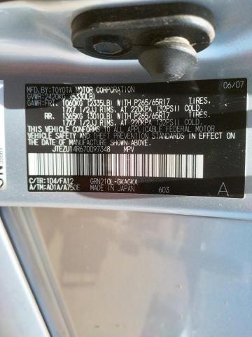 Photo 10 from auction – 2007 TOYOTA 4RUNNER SR with VIN JTEZU14R670097348