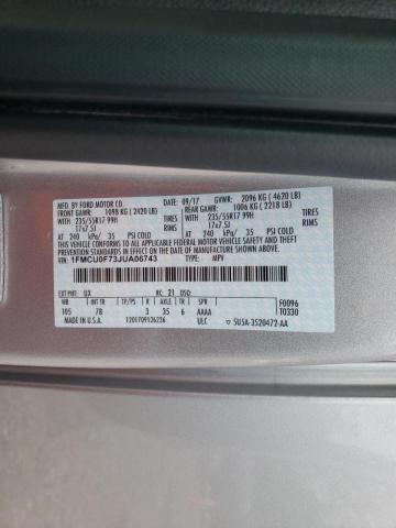 Photo 10 from auction – 2018 FORD ESCAPE S with VIN 1FMCU0F73JUA06743
