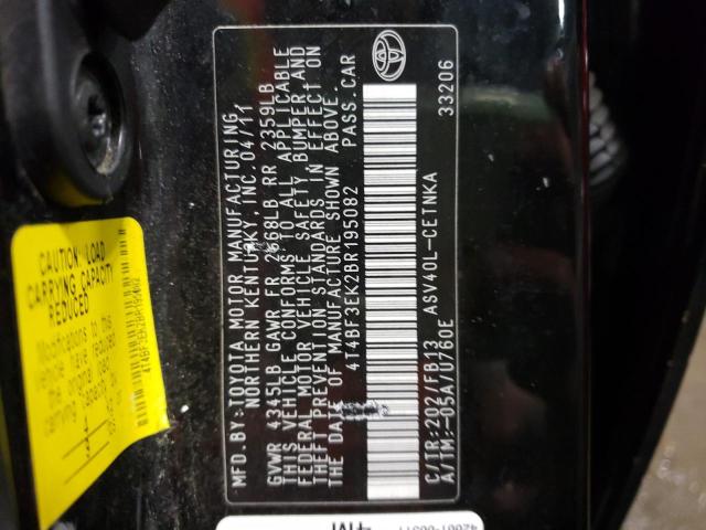 Photo 10 from auction – 2011 TOYOTA CAMRY BASE with VIN 4T4BF3EK2BR195082
