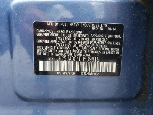 Photo 10 from auction – 2015 SUBARU FORESTER 2 with VIN JF2SJADC4FH539815