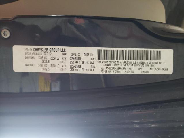 Photo 10 from auction – 2013 CHRYSLER TOWN & COU with VIN 2C4RC1BG4DR594974