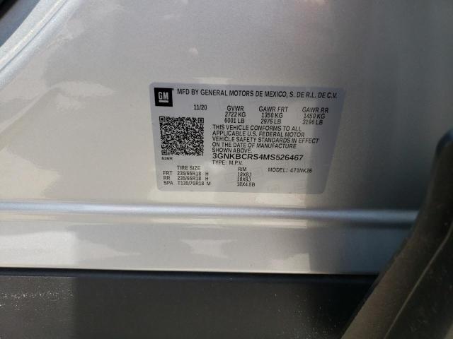 Photo 10 from auction – 2021 CHEVROLET BLAZER 2LT with VIN 3GNKBCRS4MS526467