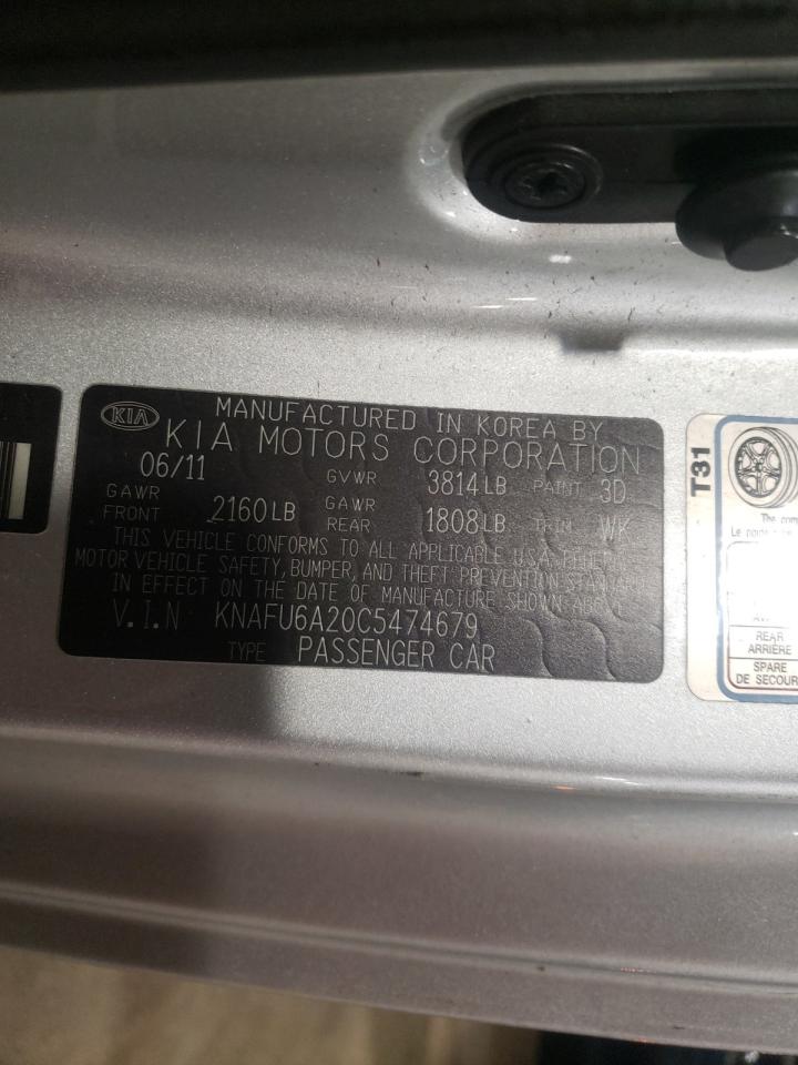 Zdjęcie 10 z aukcji – 2012 KIA FORTE EX z VIN KNAFU6A20C5474679