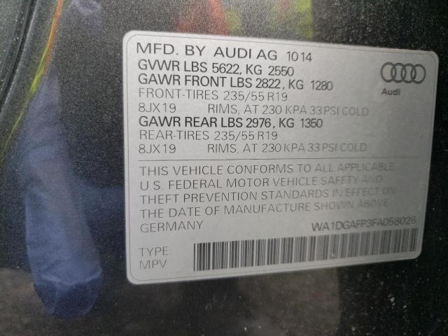 Photo 10 from auction – 2015 AUDI Q5 PREMIUM with VIN WA1DGAFP3FA058026
