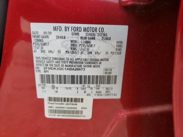 Photo 10 from auction – 2010 FORD EDGE SE with VIN 2FMDK3GC1ABA28673