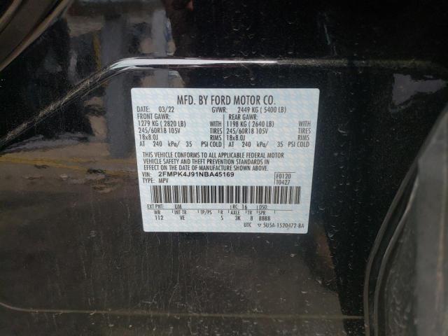 Photo 10 from auction – 2022 FORD EDGE SEL with VIN 2FMPK4J91NBA45169