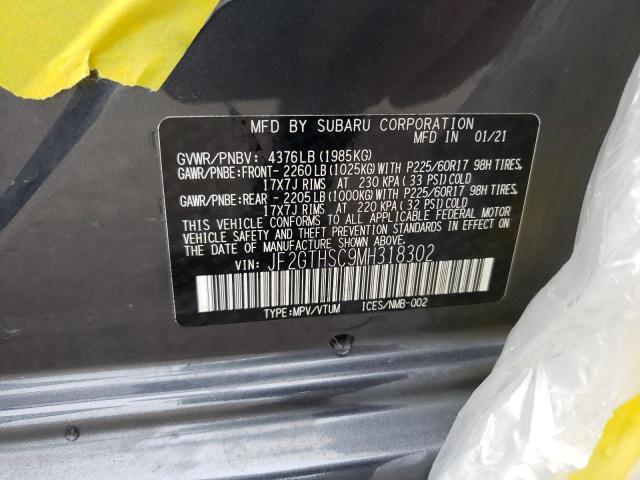 Photo 10 from auction – 2021 SUBARU CROSSTREK with VIN JF2GTHSC9MH318302