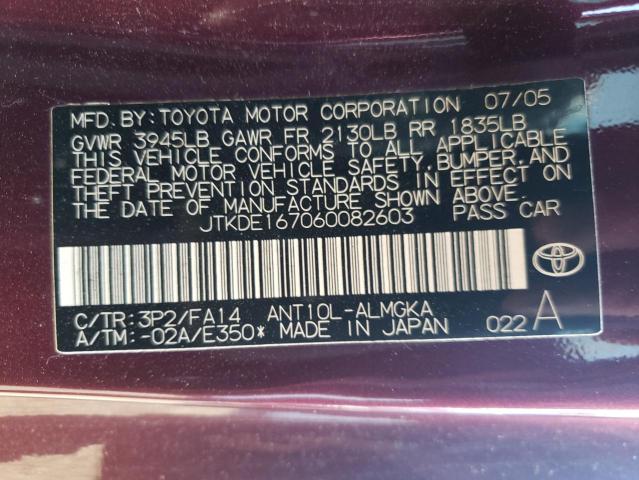 Photo 10 from auction – 2006 TOYOTA SCION TC with VIN JTKDE167060082603