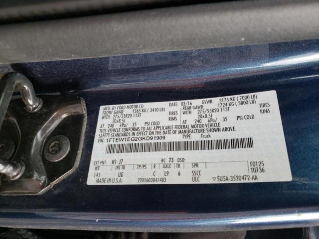 Photo 10 from auction – 2016 FORD F150 SUPER with VIN 1FTEW1EG2GKD91909