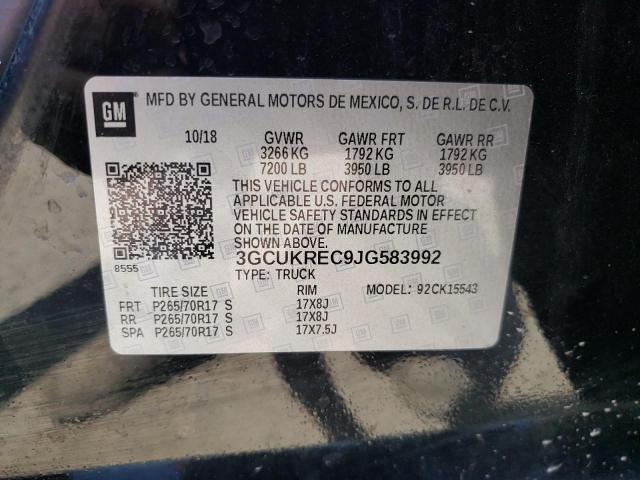Photo 10 from auction – 2018 CHEVROLET SILVERADO with VIN 3GCUKREC9JG583992
