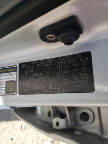 Photo 10 from auction – 2008 KIA OPTIMA LX with VIN KNAGE123885225209