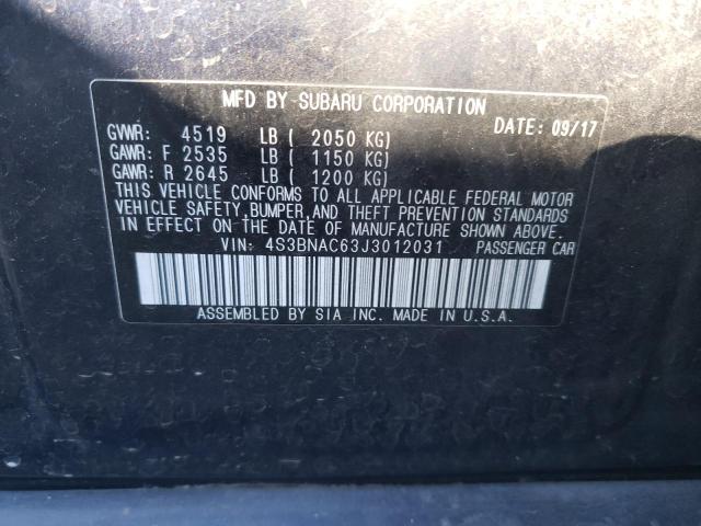 Photo 10 from auction – 2018 SUBARU LEGACY 2.5 with VIN 4S3BNAC63J3012031