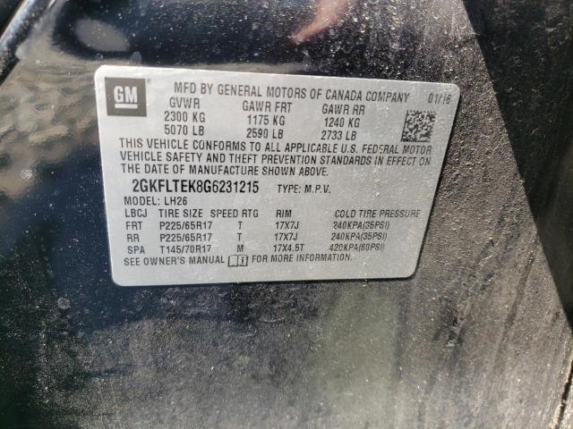 Photo 10 from auction – 2016 GMC TERRAIN SL with VIN 2GKFLTEK8G6231215