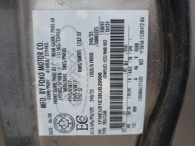 Photo 10 from auction – 2008 FORD EXPLORER S with VIN 1FMEU51E38UB29996