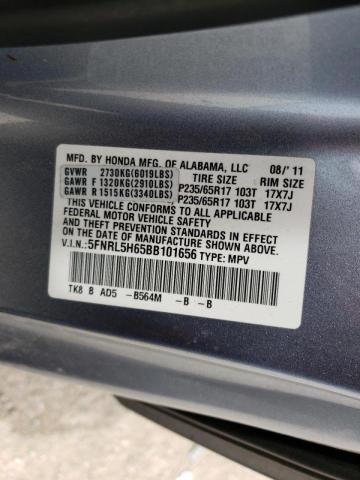 Photo 10 from auction – 2011 HONDA ODYSSEY EX with VIN 5FNRL5H65BB101656