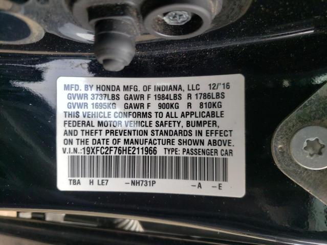 Photo 10 from auction – 2017 HONDA CIVIC EX with VIN 19XFC2F76HE211966