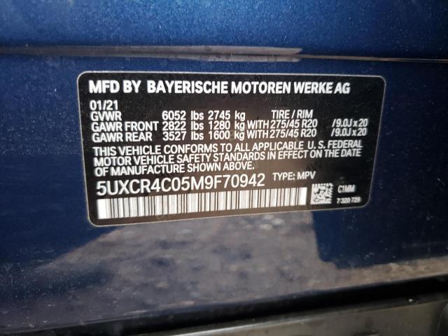 Photo 10 from auction – 2021 BMW X5 SDRIVE with VIN 5UXCR4C05M9F70942