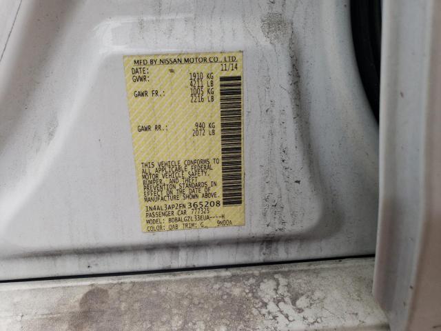 Photo 10 from auction – 2015 NISSAN ALTIMA 2.5 with VIN 1N4AL3AP2FN365208