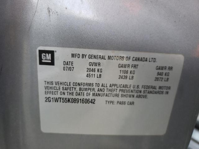 Photo 10 from auction – 2008 CHEVROLET IMPALA LT with VIN 2G1WT55K089160642