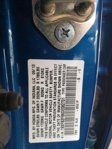 Photo 10 from auction – 2013 HONDA CIVIC EX with VIN 19XFB2F86DE082701