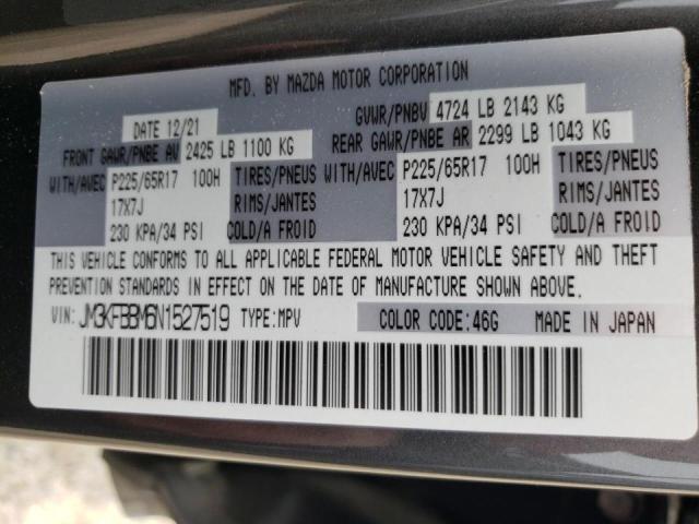 Photo 10 from auction – 2022 MAZDA CX-5 SELEC with VIN JM3KFBBM6N1527519