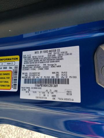 Photo 10 from auction – 2017 FORD MUSTANG with VIN 1FA6P8TH0H5281369