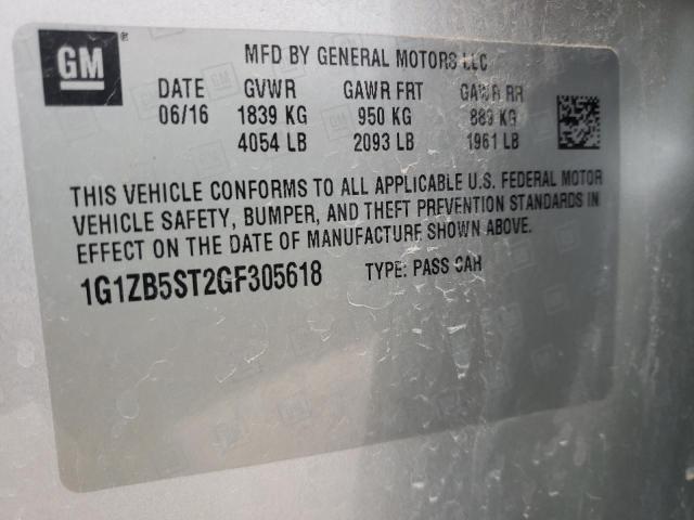 Photo 10 from auction – 2016 CHEVROLET MALIBU LS with VIN 1G1ZB5ST2GF305618