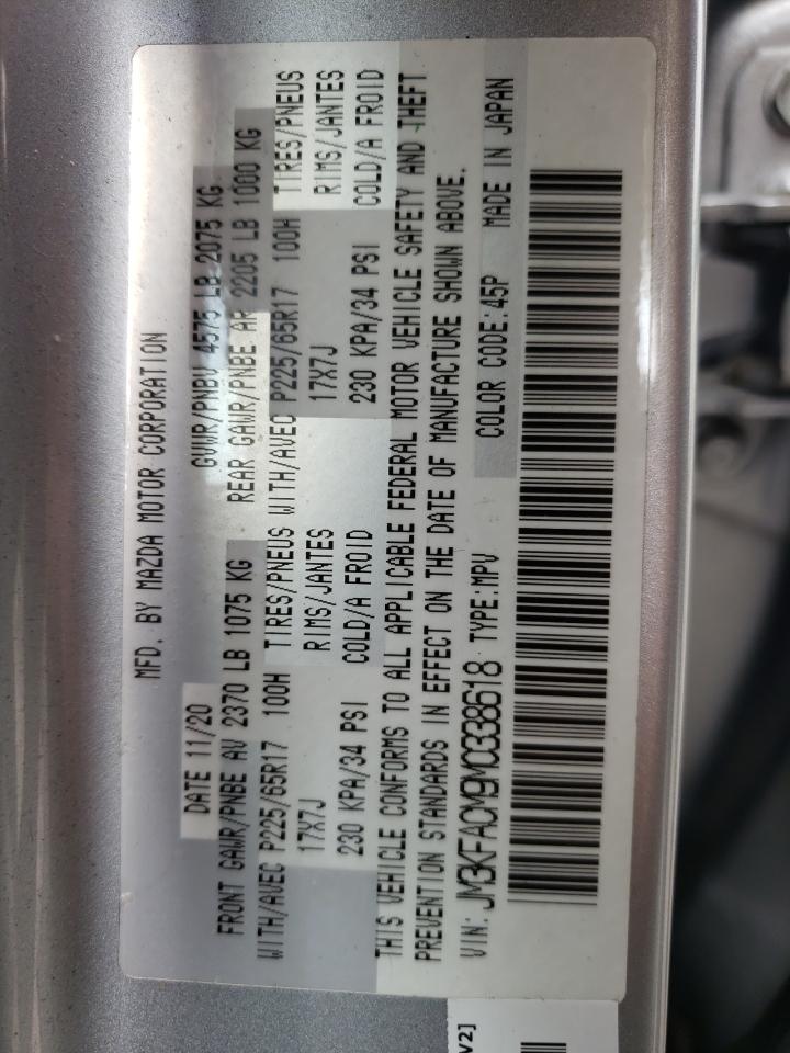 Photo 11 from auction – 2021 MAZDA CX-5 TOURI with VIN JM3KFACM9M0338618