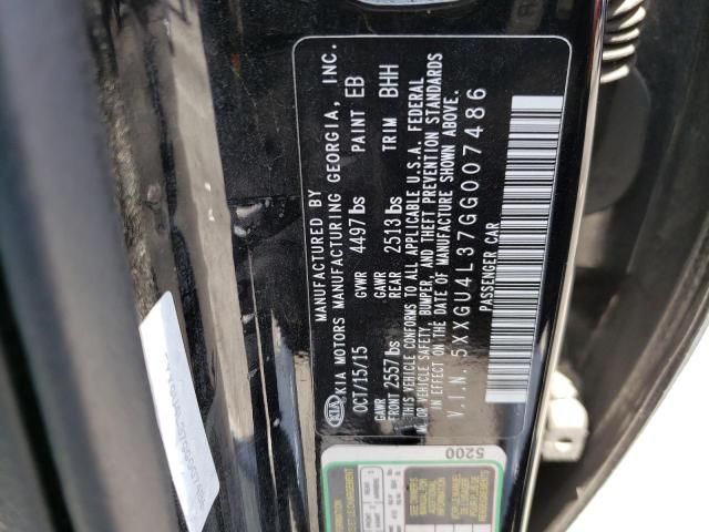 Photo 10 from auction – 2016 KIA OPTIMA EX with VIN 5XXGU4L37GG007486