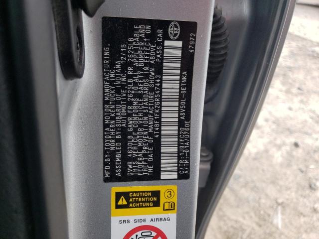 Photo 10 from auction – 2016 TOYOTA CAMRY LE with VIN 4T4BF1FK2GR547443