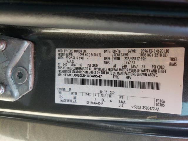 Photo 10 from auction – 2017 FORD ESCAPE SE with VIN 1FMCU0GD2HUB48547